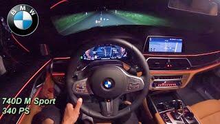 2022 BMW 740D xDrive M Sport 340 PS TOPSPEED NIGHT POV DRIVE MAINZ (60 FPS)