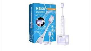 Heisr 3-Sided Wraparound Sonic Whitening Electric Toothbrush for Adults,180° Rotatable Mechanical