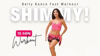 15-Minute Belly Dance Shimmy Workout – Non-Stop Calorie Burner!