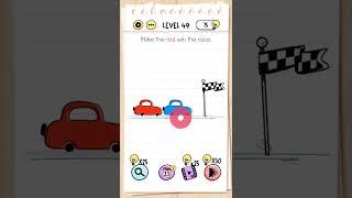 Make the red win the race Brain Test Level 49