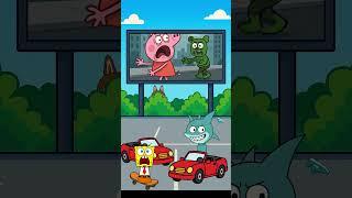 Who made them go into TV? | Peppa Pig Sponge Bob Labubu | Incredibox Sprunki #sprunki #incredibox