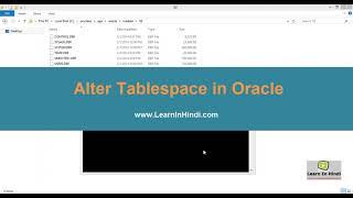 Alter Tablespace in Oracle