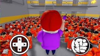 NEW SECRET BARRY NURSERY vs 100 Prisoners in Barry's Prison Run Roblox Obby