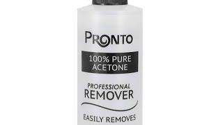 Pronto 100% Pure Acetone - Quick, Professional Nail Polish Remover - For Natural, Gel, Acrylic, Scul