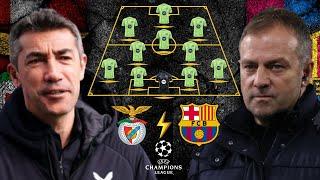  Benfica Vs Barcelona: Head To Head Starting Lineup  Champions League 24/25 (1frs Leg)