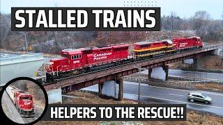 STALLED and HEAVY Trains Get Rescued! -Manned Helpers Save the Day-