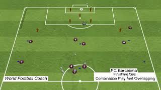 FC Barcelona Finishing Drill   Combination Play and Overlapping