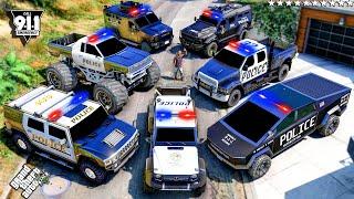 GTA 5 - Stealing RARE HEAVY POLICE Vehicles with Franklin! (Real Life Cars #106)