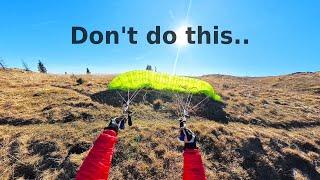 This is deadly paragliding mistake