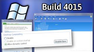 Windows Aero's Early Days... (Longhorn Build 4015)
