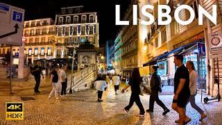 A Night Walk in Lisbon PORTUGAL 4K HDR