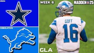 Lions vs. Cowboys | Week 6 Simulation | Madden 25 Gameplay