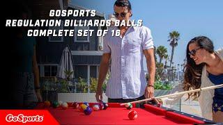 GoSports Regulation Billiards Balls | Complete Set of 16 Professional Balls