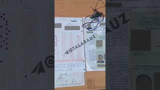 TEST SINOVLARIDA TELEFON ISHLATAYOTGAN ABITURIYENT VIDEOGA TUSHIB QOLDI