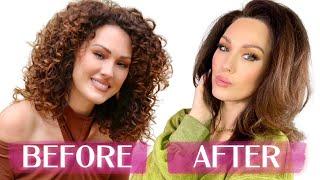 MY CURLY TO STRAIGHT HAIR ROUTINE | The Glam Belle