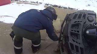 Стелс Гепард 650 зимой. Небольшие засады и дрифт.