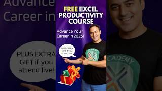 FREE EXCEL MASTERCLASS - https://www.myexcelonline.com/free-excel-productivity-tips-webinar/