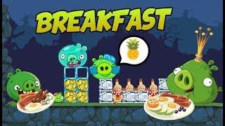 Pig and King Pig have BREAKFAST! - Bad Piggies Inventions