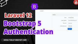 Laravel 12 Bootstrap 5 Auth | Laravel UI with Laravel 12