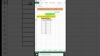 Roman Numbers / How To Convert Numbers To Roman #shorts #excel #exceltips #exceltutorial #msexcel