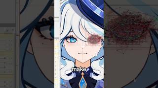 How to animate a Live2D Model with different eye colors  #genshinimpactfontaine #genshinimpact