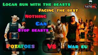 TACTICOOL | LOGAN & POTATOES RUN VS WAR EU | BEASTS VS BEST #video #logan #gaming #tacticool #games