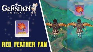 Inazuma New Gadget Red Feather Fan Side by Side Comparison - Genshin Impact