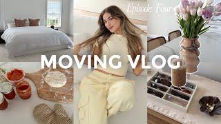 MOVING VLOG ep.4 cooking our first meal, running errands, organizing, pizza night & more!!