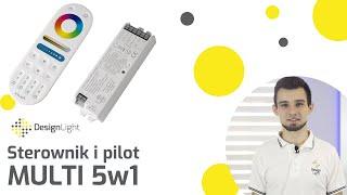 Sterownik i pilot RF do LED MULTI 5w1: MONO, BICOLOR, RGB, RGBW, RGB + BICOLOR - Design Light