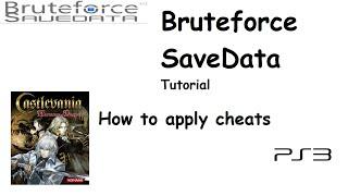 Bruteforce Save Data Tutorial - How to apply cheats (Castlevania: Harmony of Despair)