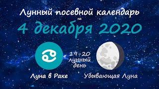 [4 декабря 2020] Лунный посевной календарь огородника-садовода | Флористикс Инфо