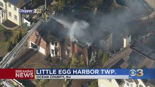 Fire destroys large home in Little Egg Harbor Township