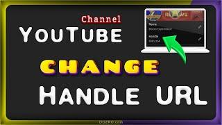 How to change username or handle URL of your YouTube channel on computer