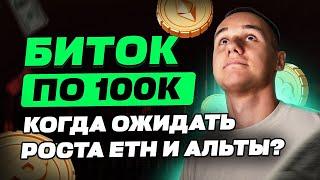 БИТОК ПО 100К. КОГДА ЖДАТЬ РОСТ ЕФИРА? | ОБЗОР РЫНКА 21.11