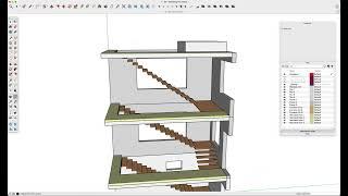 Эскиз лестницы на SketchUp | Для Джоан Пабло Красногорск  | Изготовление лестниц Тел 89171241768