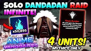 How To Solo Dandadan Raid Infinite Mountain Shrine (4 Units: Mythics Only) in Anime Vanguards!