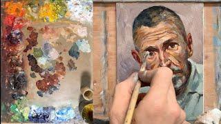 Expressive portrait painting demonstration by Aleksey Vaynshteyn