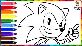 Dibuja y Colorea A SONIC ️ Dibujos Para Niños