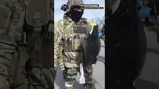 Российские военные разгоняют протестующих женщин автоматными очередями в воздух #shorts