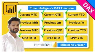 CALCULATE Current, Previous & SamePeriodLastYear | MTD QTD YTD | MoM QoQ YoY In POWER BI Using DAX