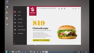 C# - Designing a Flat desktop Application of a Fast Food Restaurant