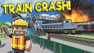 TRAIN DERAILS & CRASHES INTO STATION! - Tiny Town VR Gameplay - Oculus Rift VR Game