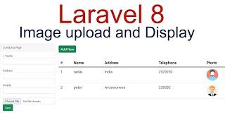 Laravel 8 image upload and display