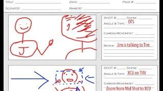 Silent Short STORYBOARDS, Short Demo, Digital Filmmaking.