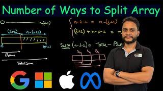 Number of Ways to Split Array | Leetcode 2270