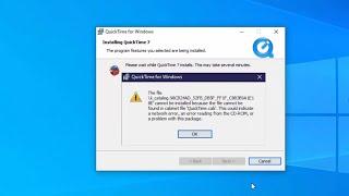 How to Fix QuickTime install error in Windows 10