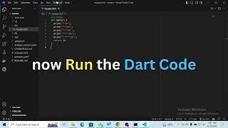 Run Basic Dart Program || open file with cmd