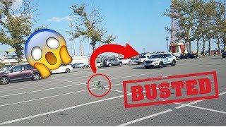 BUSTED FOR HITTING A COP CAR.!!!!