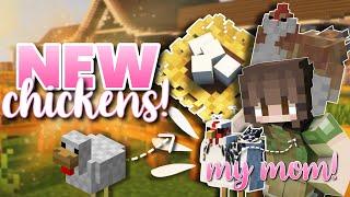 NEW CHICKENS ON MC  My mom plays GA! [Modded MC]