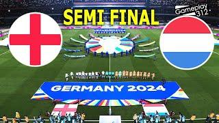 England vs Netherlands - UEFA Euro 2024 - Semi - final | Full Match | All Goals | PES Gameplay